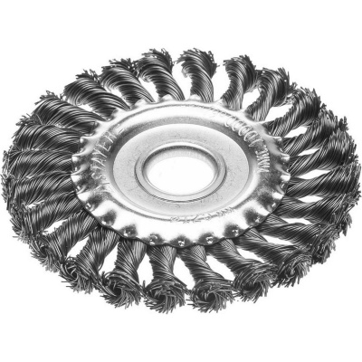 STAYER  125 мм, жгутированная стальная проволока 0.5 мм, щетка дисковая для УШМ, Professional (35120-125)