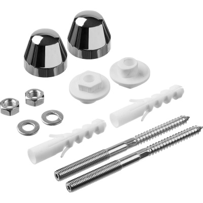 Набор для крепления раковин и писсуаров, диаметр предварительного сверления - 14 мм, цвет xром, ЗУБР Профессионал