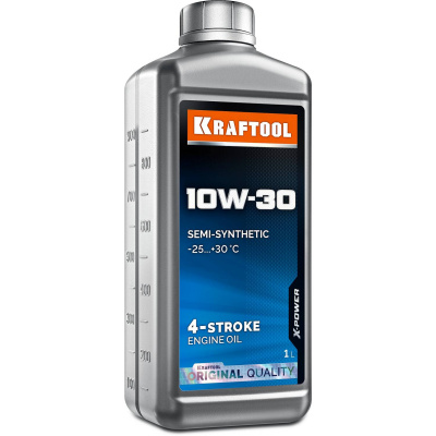 KRAFTOOL  10W-30, 1 л, полусинтетическое масло для 4-тактных двигателей  {41510-1}
