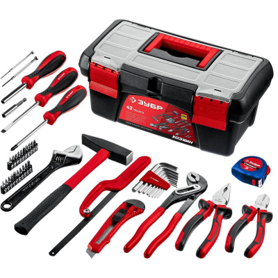 ЗУБР Хозяин-42 универсальный набор инструмента для дома 42 предм. {22105}