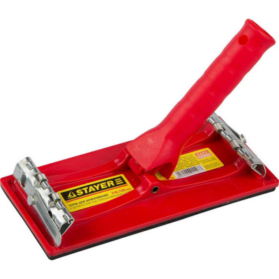 STAYER  210 x 105 мм, корпус полипропилен, с держателем под телескопическую ручку, Терка для шлифования, MASTER (3570-10)