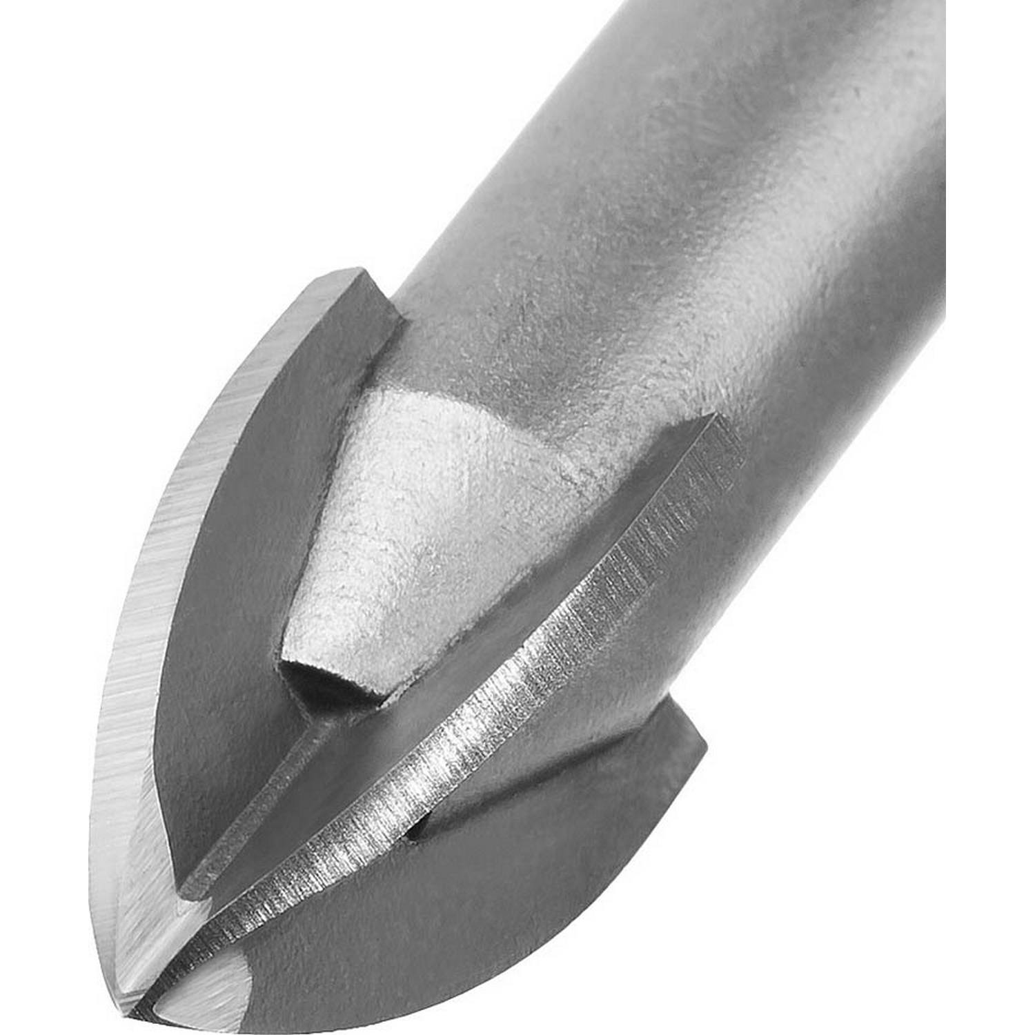 Сверло по кафелю, керамике, стеклу, с четырьмя режущими лезвиями, шестигранный хвостовик, 5 мм, ЗУБР "Профессионал" 29845-05