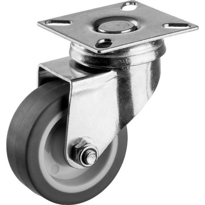 ЗУБР  d 50 мм, г/п 40 кг, резина/полипропилен, термопластичное поворотное колесо, Профессионал (30946-50-S)