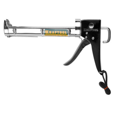 KRAFTOOL полукорпусной пистолет для герметика Professional, хромированный, 320 мл. {06671_z01}