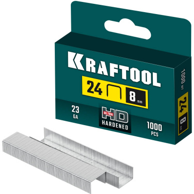 KRAFTOOL  8 мм, тип 24, 1000 шт, скобы для плайера  {31724-08}