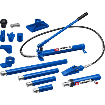 ЗУБР 10т набор для правки кузова гидравлический в пластиковом кейсе, Профессионал {43035-10_z01}