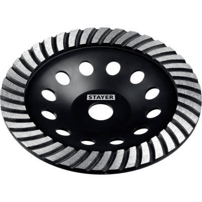STAYER  Turbo d 180 мм, Сегментированная алмазная шлифовальная чашка  {33380-180_z02}