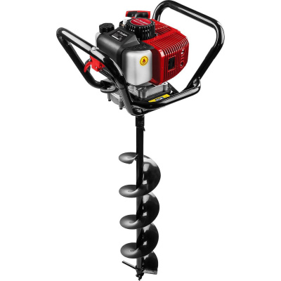 Мотобур (бензобур) со шнеком, d=60-200 мм, 52 см3, 1 оператор, ЗУБР {МБ1-200 Н}