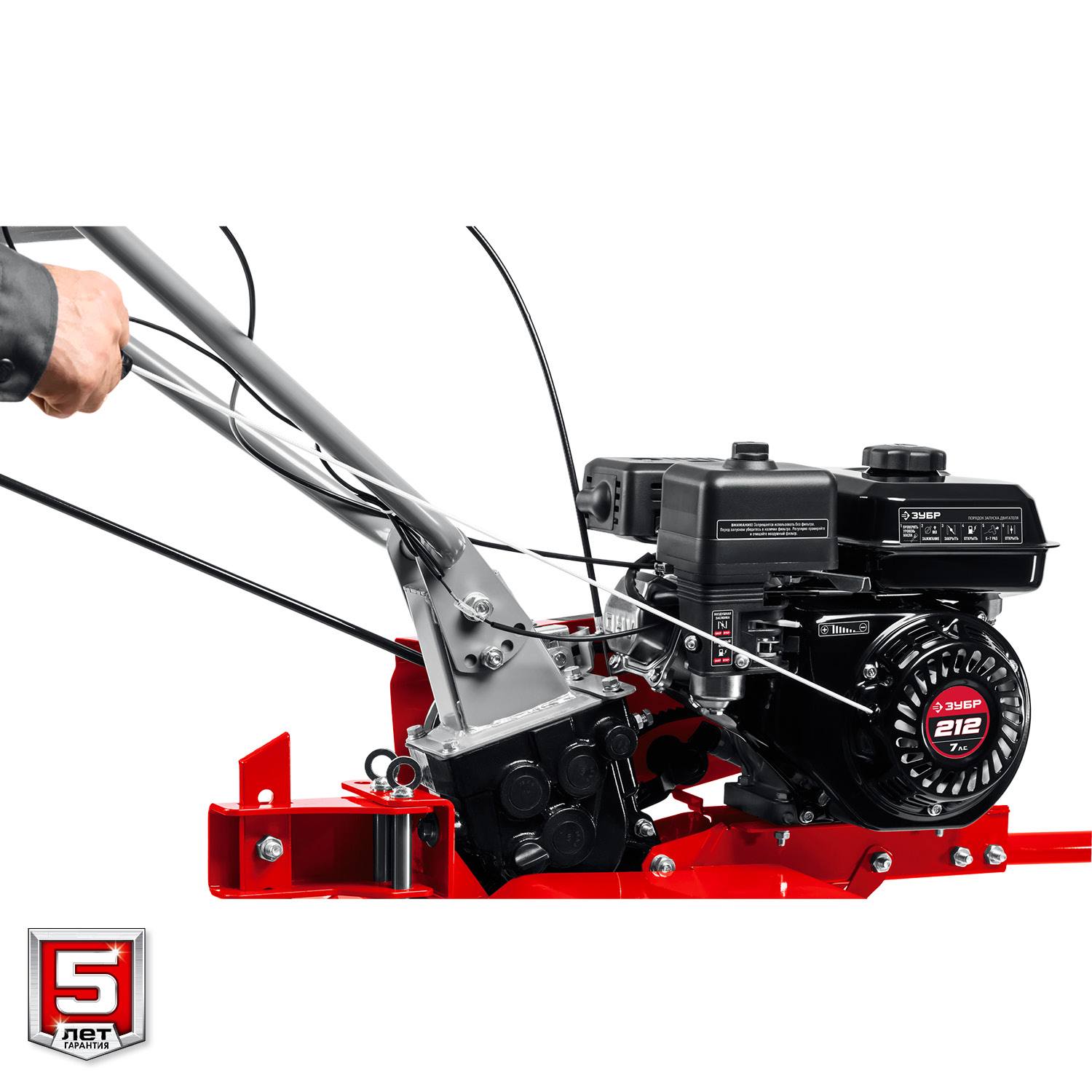 Бензиновый мотоблок ЗУБР, увеличенные колеса, 7 л.с. {МТБ-300 У}