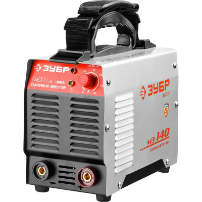 Инвертор сварочный, ЗУБР ЗАС-М3-140, М3, 140А, MMA, IGBT, ПВ-35%, Форсаж дуги, Горячий старт, 220В (мин 160В)