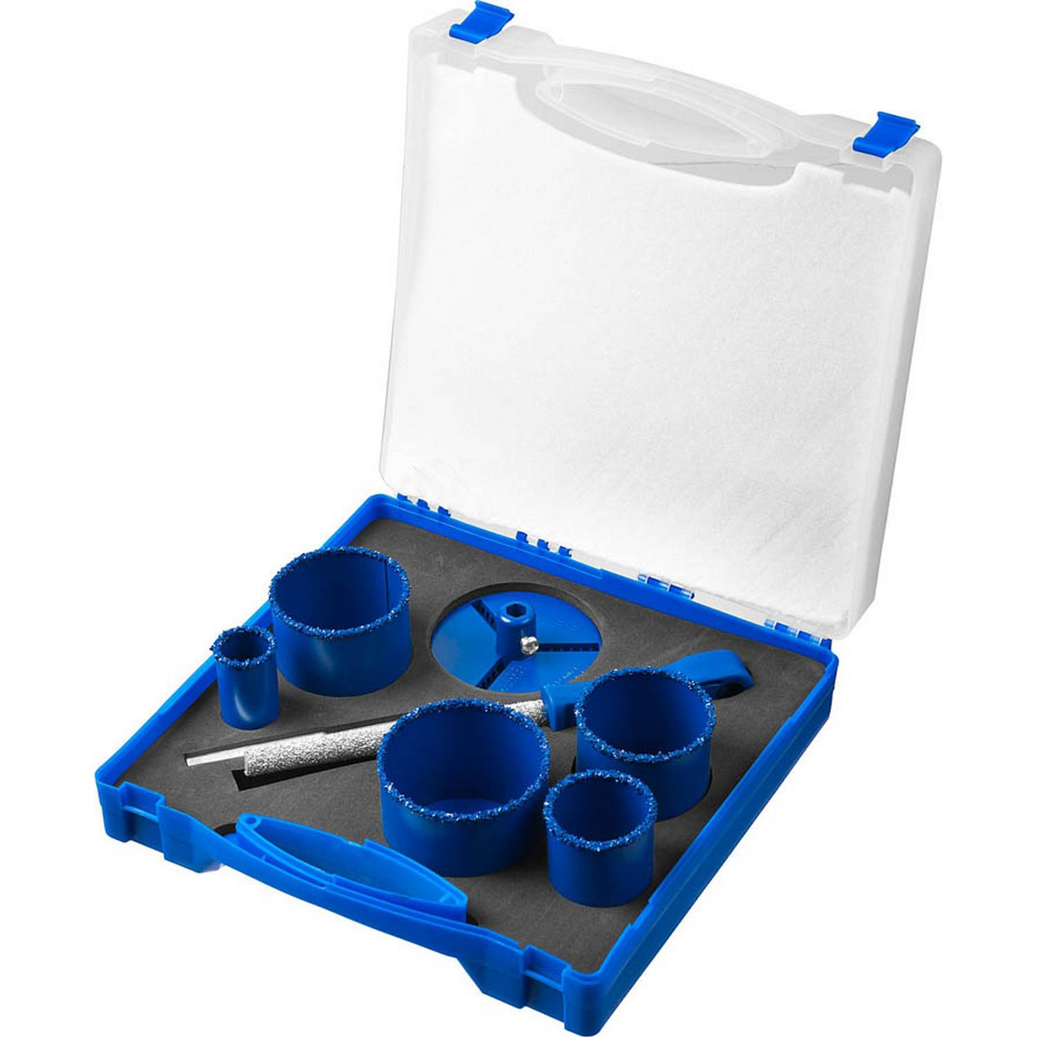 ЗУБР  8 шт, d 33, 53, 67, 73, 83 мм, карбид-вольфрамовое нанесение, набор кольцевых коронок, Профессионал (33350-H8)