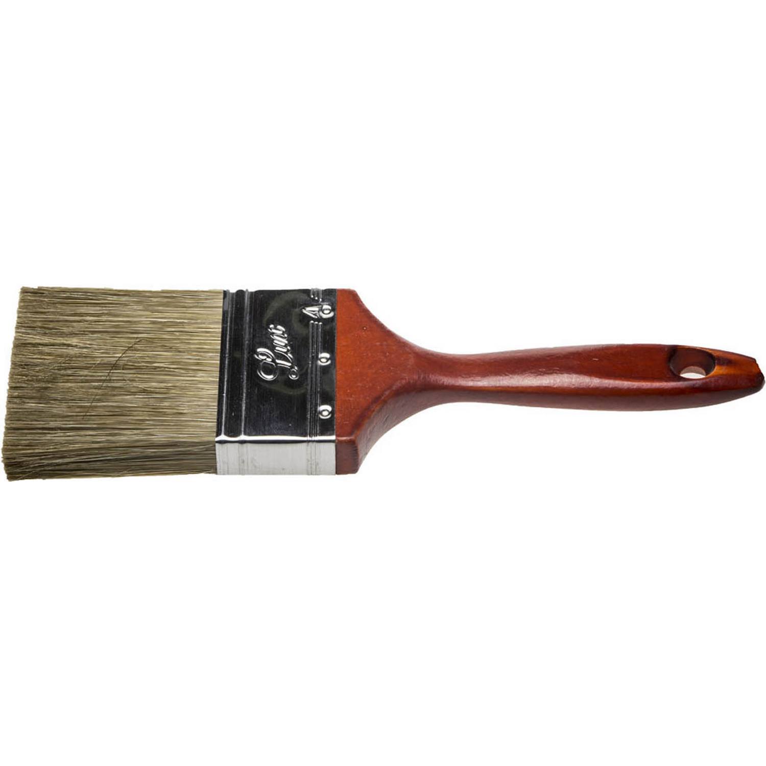STAYER  LASUR-LUX, 75 мм, 3", смешанная щетина, деревянная ручка, для высокотекучих ЛКМ, плоская кисть (01051-075)
