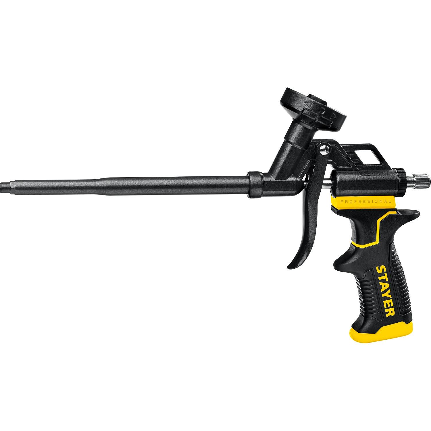 STAYER BLACK PRO профессиональный пистолет для монтажной пены, с полным тефлоновым покрытием {06862_z02}