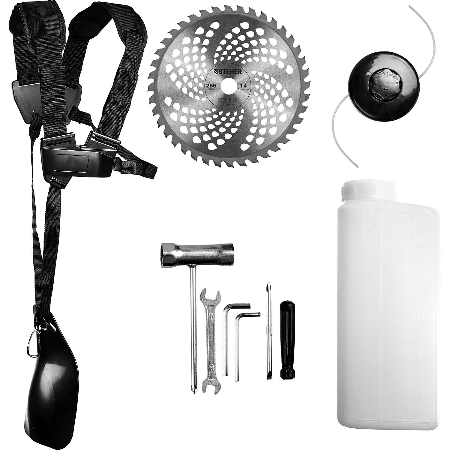 STEHER BT-2500 бензокоса, 2.5 кВт / 3.3 л.с., 52 см3 {BT-2500}