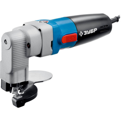 Ножницы по металлу электрические, ЗУБР Профессионал ЗНЛ-500, радиус поворота 40 мм, толщина листа до 2.5 мм, 1800 об/мин, кейс, 500 Вт