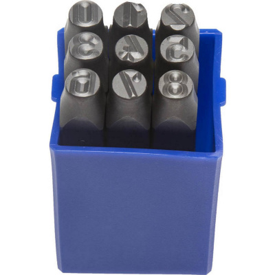 Клейма ЗУБР цифровые арабские, шрифт 8мм {21501-08_z01}