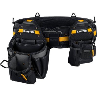 KRAFTOOL  KBS-3 в комплекте: пояс монтажника, большая сумка, малая сумка, пояс монтажника  {38762}