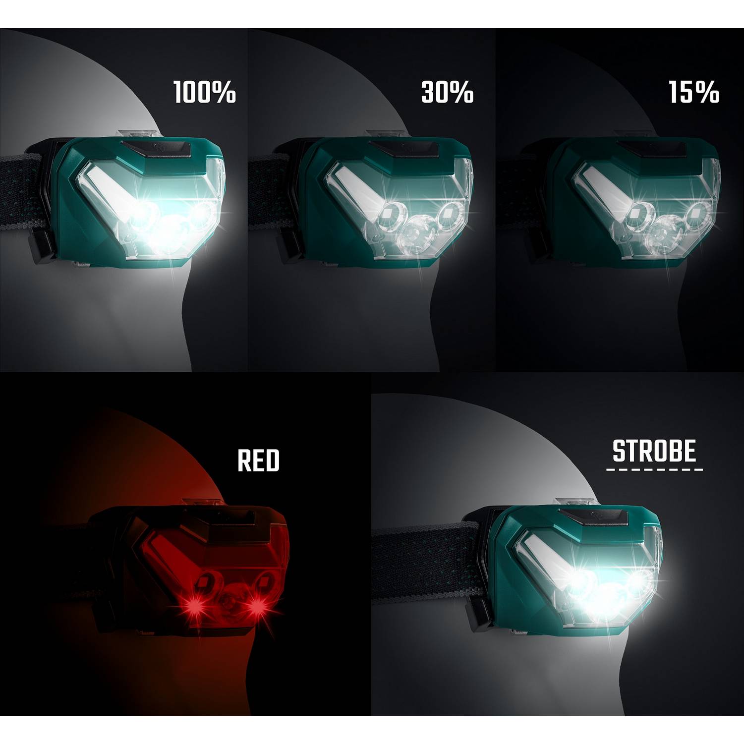 KRAFTOOL  KH-3, 500 лм, 5 режимов, налобный фонарь, 3ААА {56456}