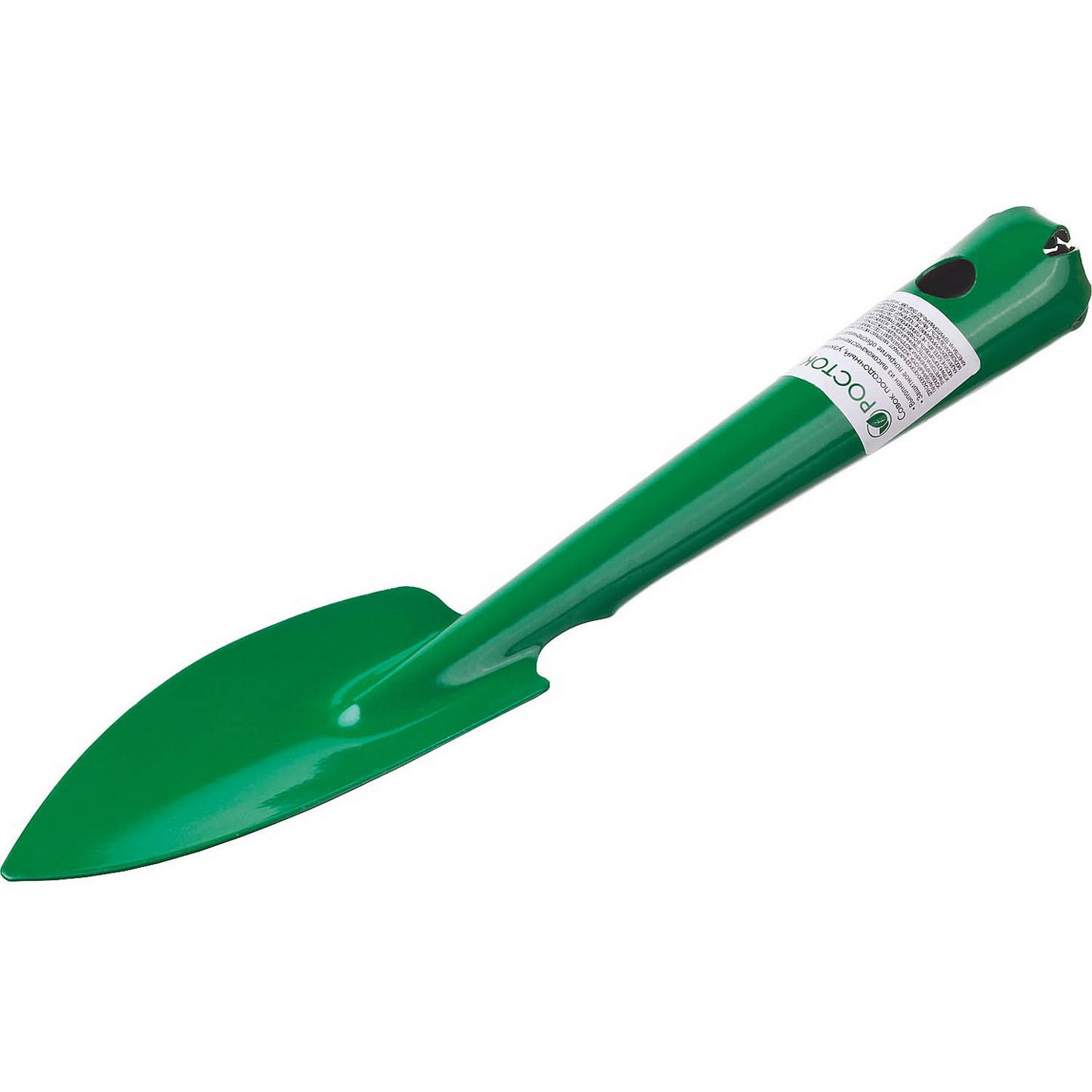 Совок посадочный, РОСТОК 421422, с металлической ручкой, узкий, 114x50x260мм {421422}