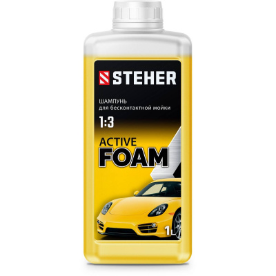 STEHER  ACTIVE FOAM, 1 л, шампунь для минимоек универсальный  {76050-1}