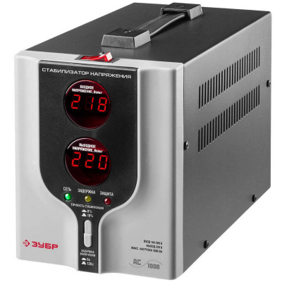 ЗУБР АС 1000 профессиональный стабилизатор напряжения 1000 ВА, 140-260 В, 8% {59375-1}