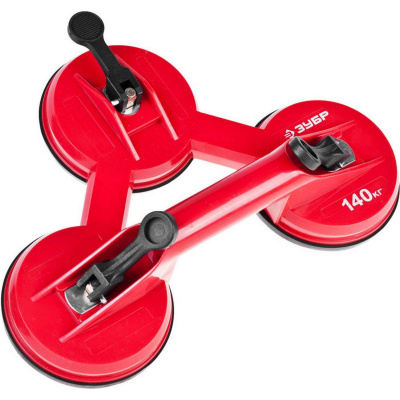 ЗУБР "Мастер". Стеклодомкрат пластмассовый, тройной, 140кг {33724-3}