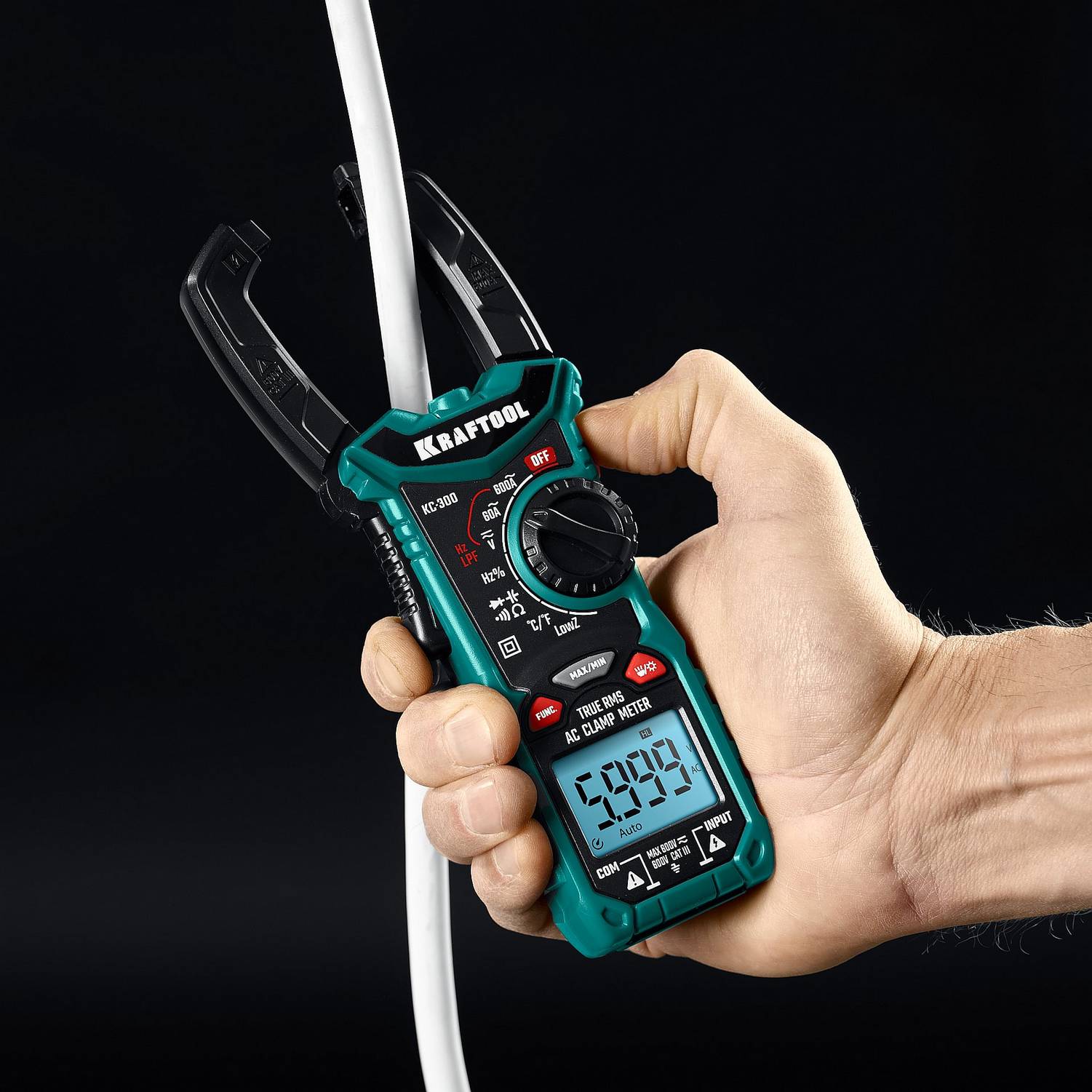 KRAFTOOL  KC-300  Цифровые токовые клещи {59832}
