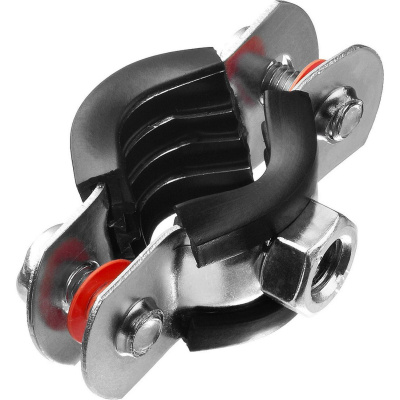 Хомут трубный с гайкой, 3/8", 10шт, оцинкованный, ЗУБР {37850-15-19}