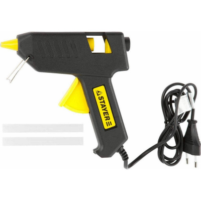 Пистолет STAYER клеевой (термоклеящий), электрический, 40Вт/220В, 11мм {0680-11_z01}