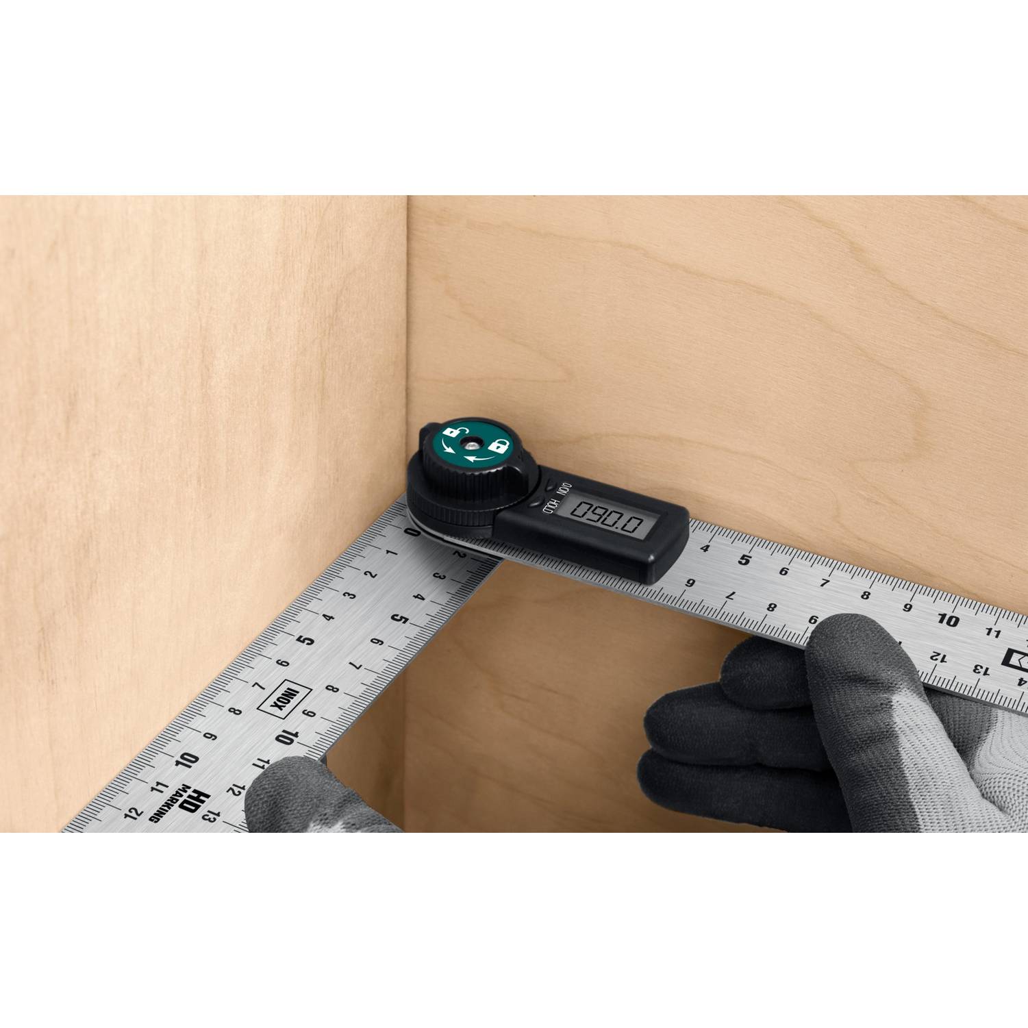 KRAFTOOL  DPM-20 200 мм, Электронный транспортир-угломер  {34682}