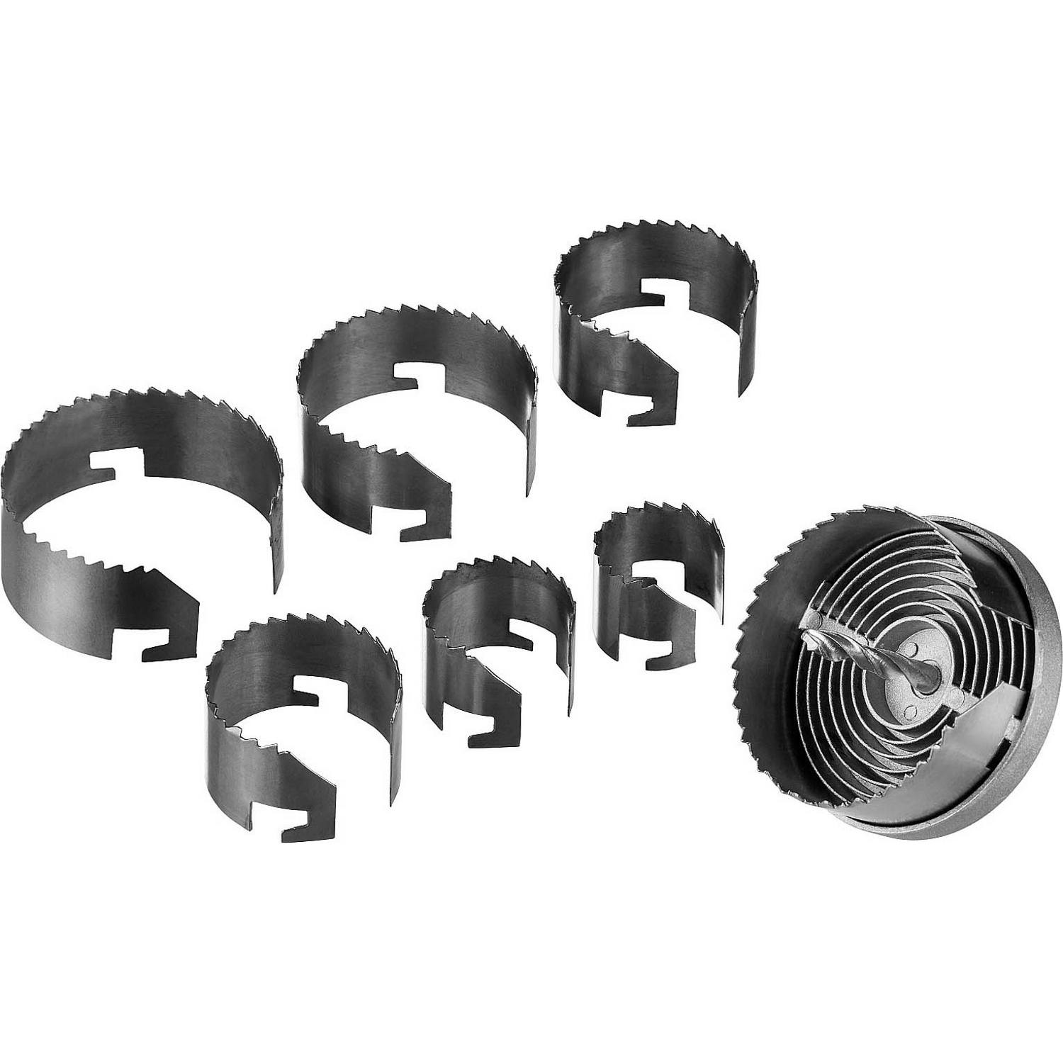 STAYER 7 шт(26-64/23мм), пила сегментная наборная по дереву, 26-32-38-45-50-56-64х23мм {2956-1}