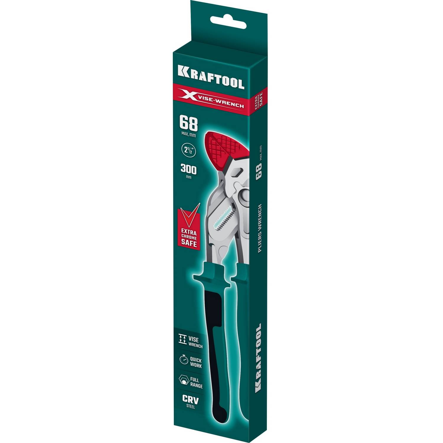 KRAFTOOL  VISE-WRENCH X 300 мм,  Клещи переставные-гаечный ключ  {22069}