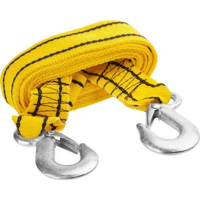 Трос буксировочный STAYER STANDARD, 2 крюка, сумка, 4м, 2,5т {61207-2.5}