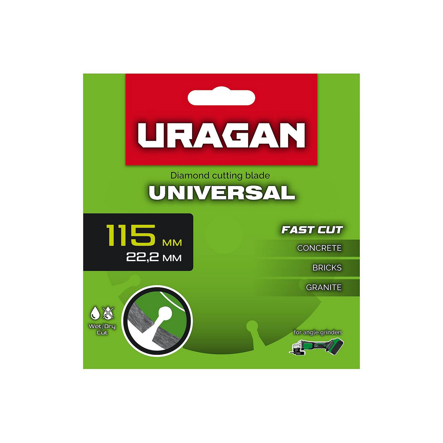 URAGAN  UNIVERSAL 115 мм, диск алмазный отрезной сегментный {36705-115}