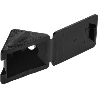 Уголок мебельный с шурупом, цвет черный, 4,0x15мм, 4шт, ЗУБР {4-308256-7}