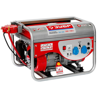 Генератор гибридный (бензин / газ), 2500 Вт, ЗУБР {ЗЭСГ-2500}