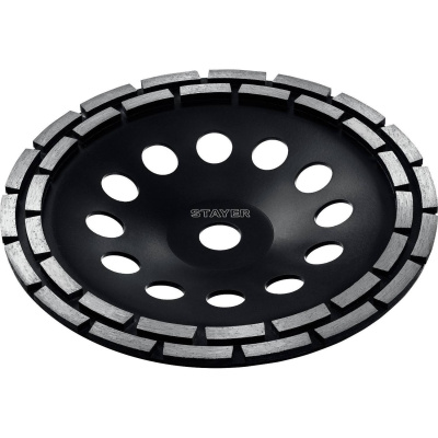 Двухрядная алмазная чашка STAYER Double d 180 мм {33381-180_z02}