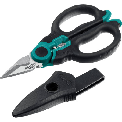 KRAFTOOL  ELECTRIC, 4 в 1, 160 мм, с чехлом, ножницы электрика {23356}