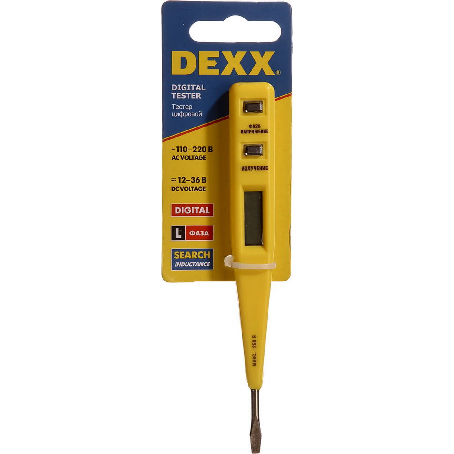 Тестер напряжения DEXX, 12-220В, 130мм {45270}