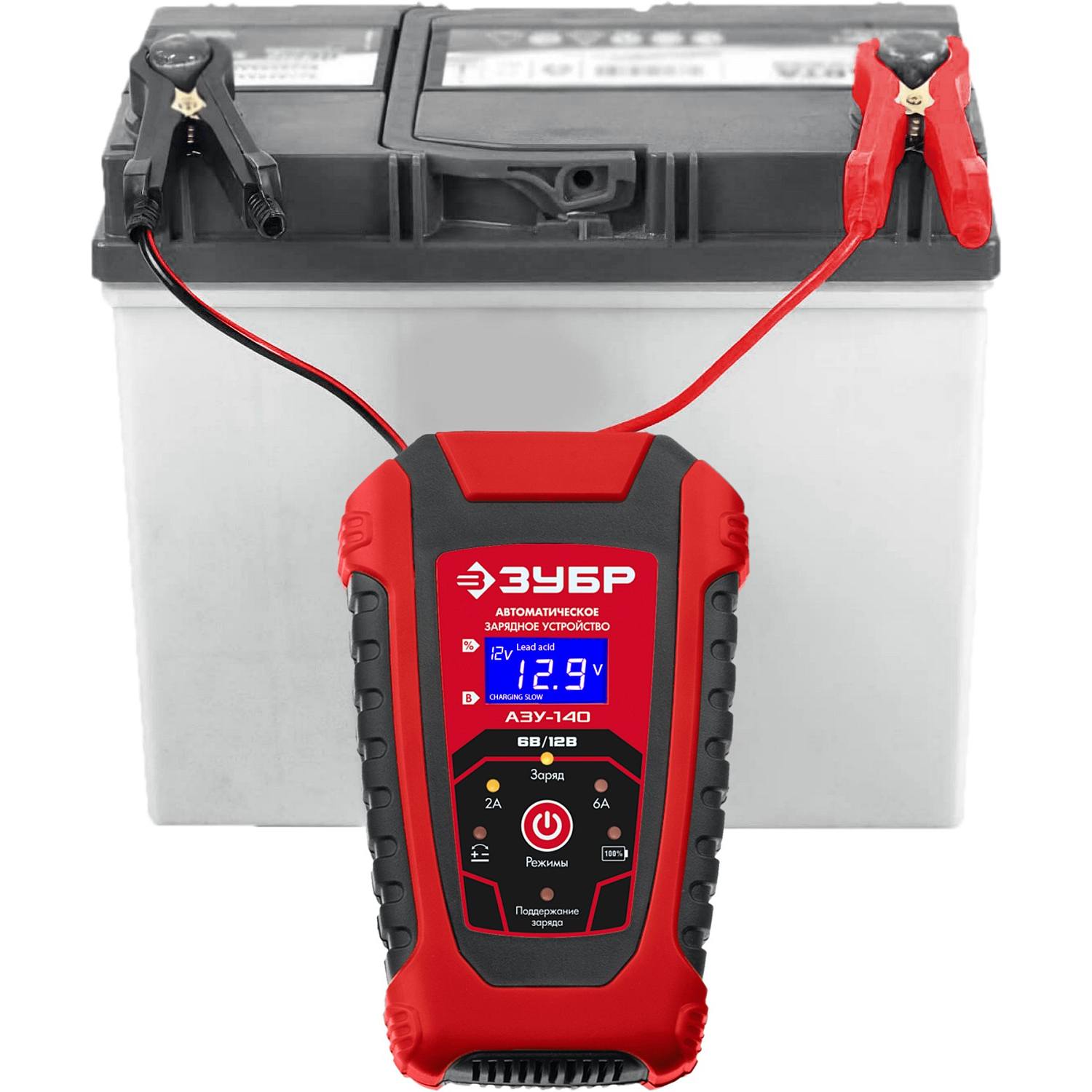 ЗУБР АЗУ-140 автоматическое зарядное устройство: 6/12 В, 6А. {59310}