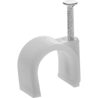 Скоба-держатель для круглого кабеля, 16 мм, 40 шт, с оцинкованным гвоздем, STAYER {4510-16}