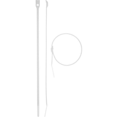 ЗУБР  КОБРА, 3.6 x 280 мм, нейлон РА66, 50 шт, белые, кабельные стяжки с плоским замком, Профессионал (30930-36-280)