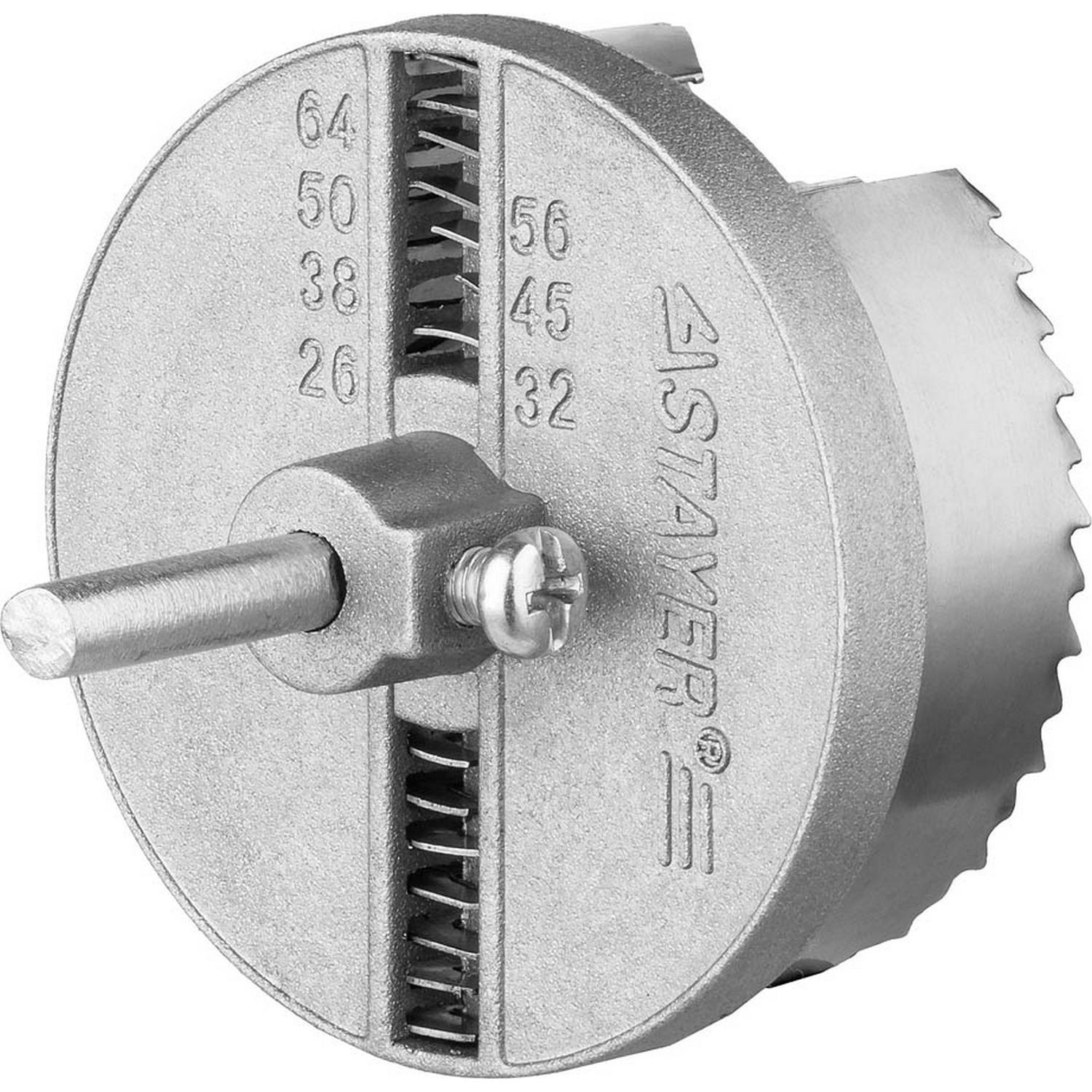 STAYER 7 шт(26-64/23мм), пила сегментная наборная по дереву, 26-32-38-45-50-56-64х23мм {2956-1}