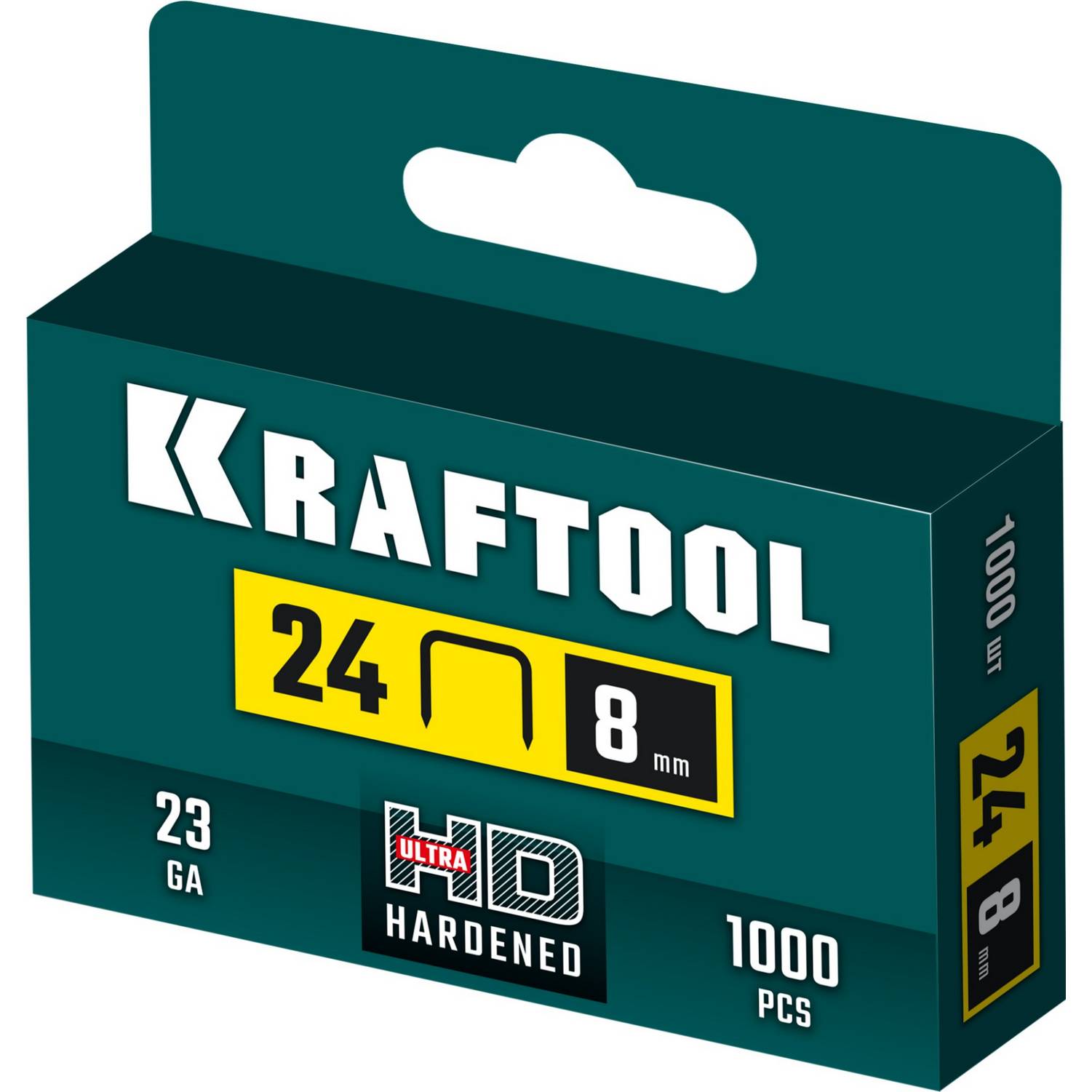 KRAFTOOL  8 мм, тип 24, 1000 шт, скобы для плайера  {31724-08}
