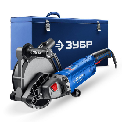 ЗУБР  d 180 мм, 2200 Вт, 45 мм, штроборез (бороздодел), метал. ящик, Профессионал  (ЗШ-П45-2200 ПТК)