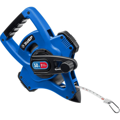 ЗУБР  50 м, геодезическая стальная мерная лента, Профессионал  {34170-50_z01}