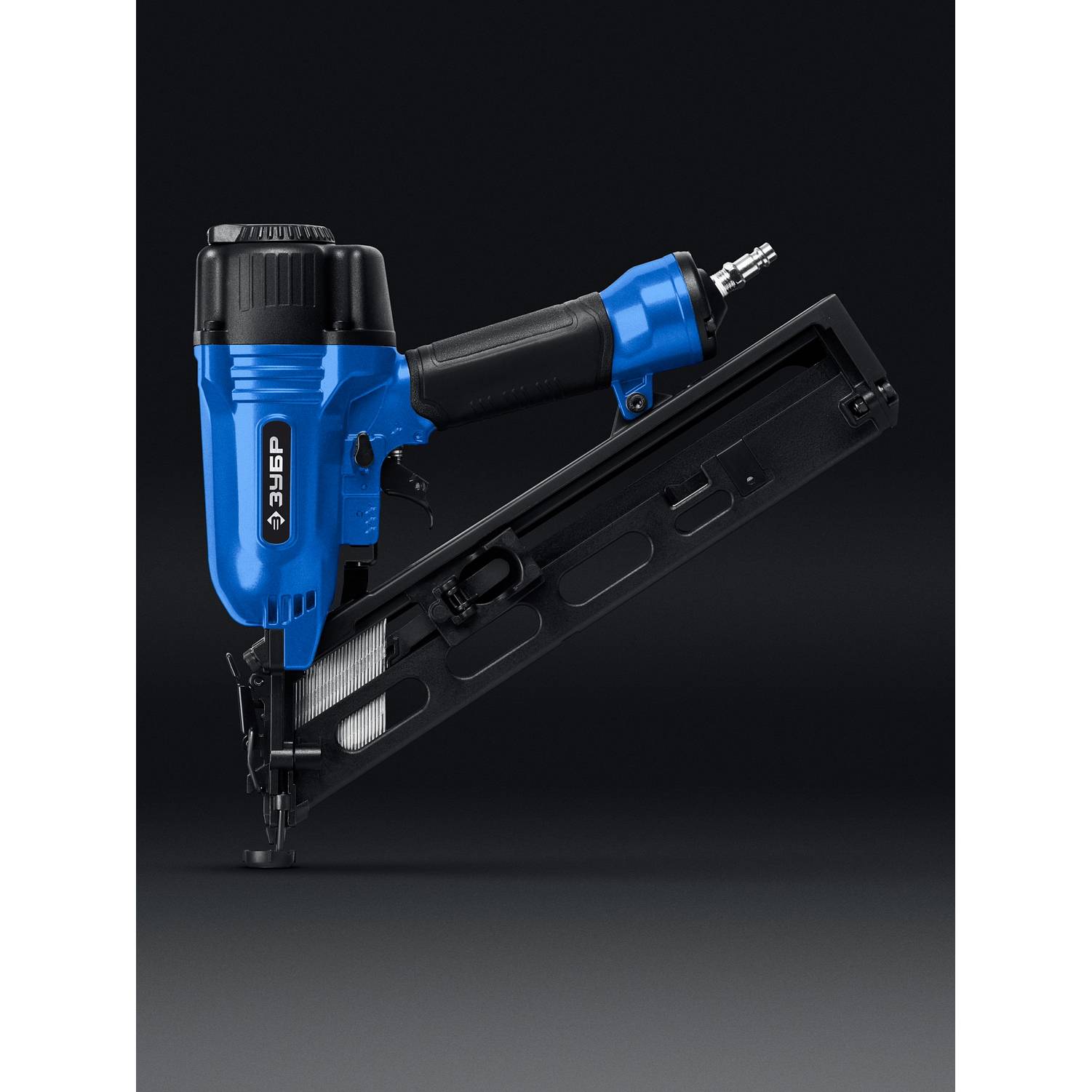 ЗУБР  DA34-64, пневматический финишный нейлер для реечных гвоздей  ЗУБР 15Ga, DA34 (32-64 мм), Профессионал  (31926)