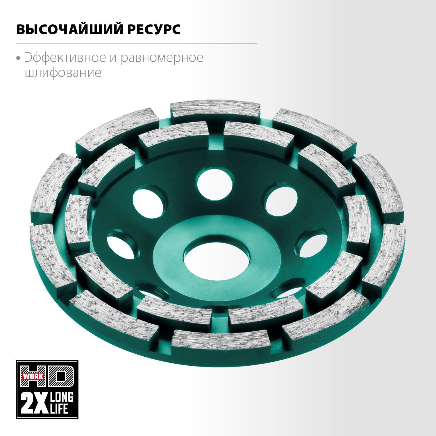 Двухрядная алмазная чашка Kraftool Double d 125 мм, INDUSTRIAL {33369-125}