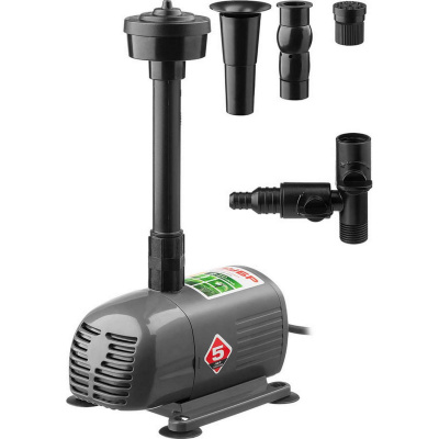 Насос фонтанный, ЗУБР ЗНФЧ-25-2.0, для чистой воды, напор 2,0 м, насадки: колокольчик, гейзер, каскад, 38 Вт, 25 л/мин
