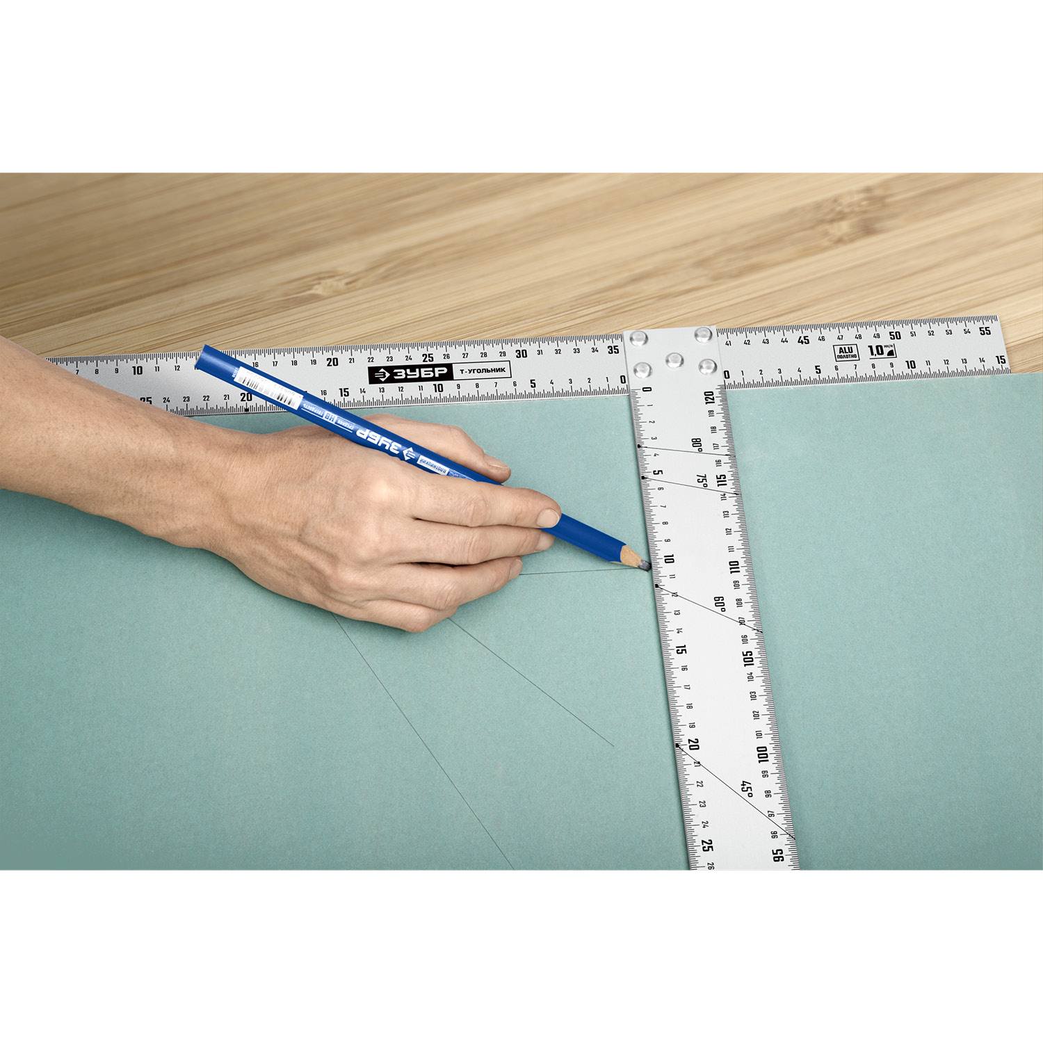 ЗУБР  Т-угольник алюминиевый, Профессионал  {34387}